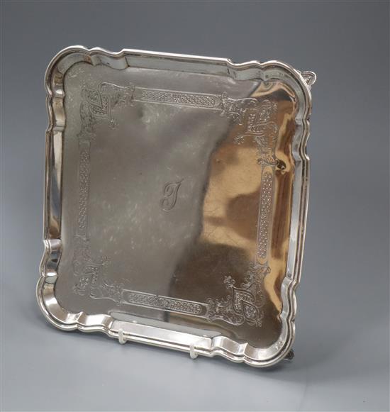 A George V silver salver, Sheffield, 1932, 19 oz.